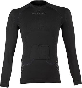 Therm-ic Mens Ultra Warm SET First Warming Top | طبقة أساسية مدفأة في الهواء الطلق مع بطارية Body-Pack - ما يصل إلى 4.5 ساعة من الحرارة
