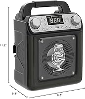 Vista 7 de Singing Machine Sistema de karaoke portátil, negro (SML652BK)