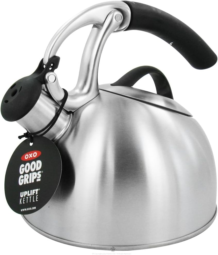 OXO 71190 Good Grips Uplift Tea Kettle, Stainless Steel, Brushed Stainless