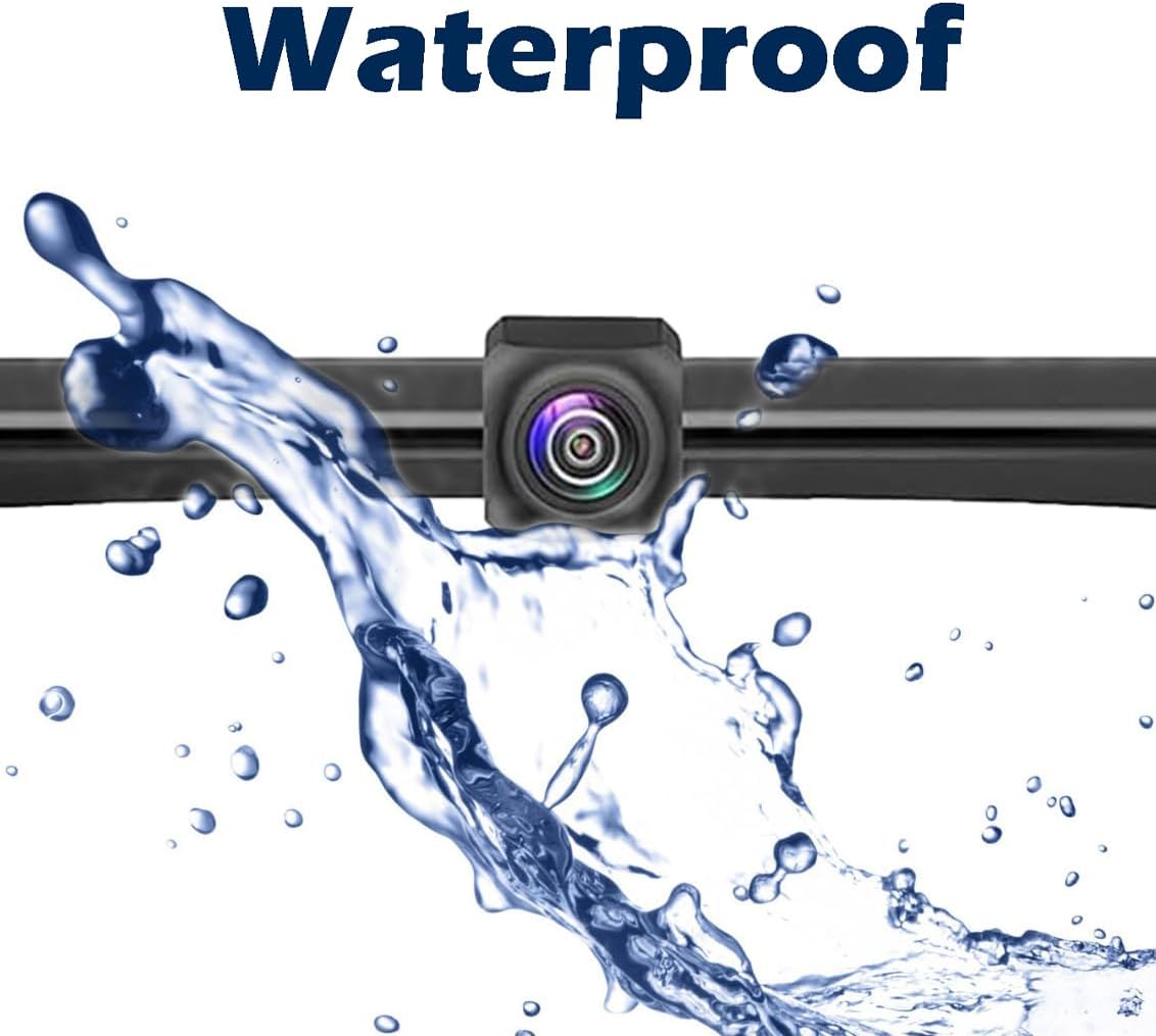 Cámara HD de respaldo Vista frontal trasera Placa de matrícula Visión nocturna Impermeable Compatible con Alpine Car Radio iLX-F409 iLX-F409 ILX-F509 ILX-W650 ILX-W650 INE-W960 INE-W970HD IVE-W535HD