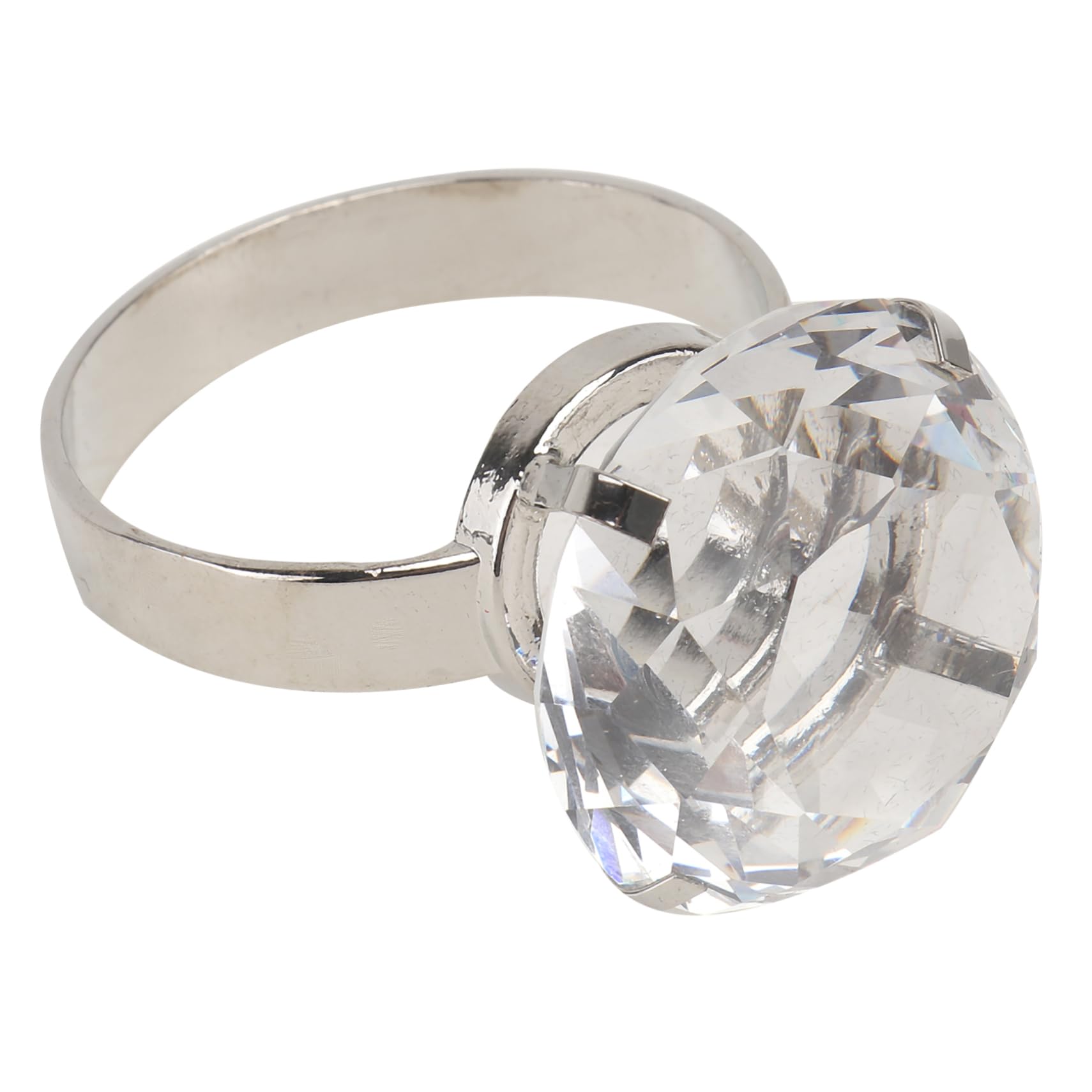 Bague double rang diamant synthétique Argent 925 Plaqué Or zirconiums