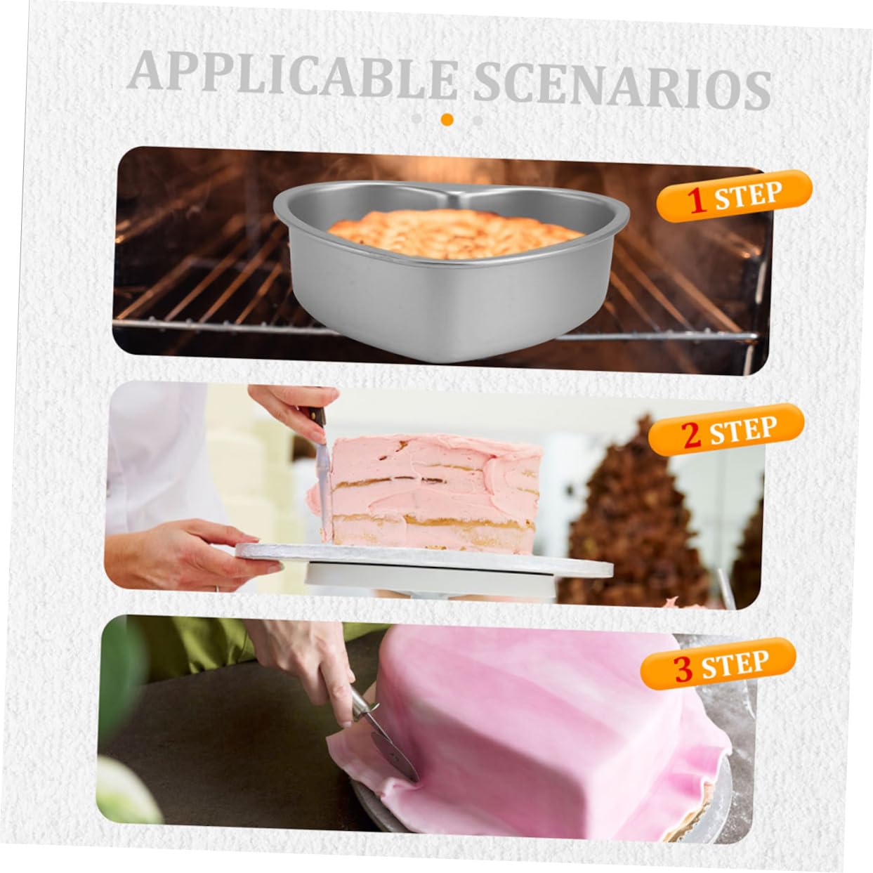 Cabilock 8 Pièces Moule à gâteau coeur moules à pâtisserie moules à gâteaux en forme de coeur Moule de cuisson moule à gâteau bricolage antiadhésif Fromage Positionner biscuit