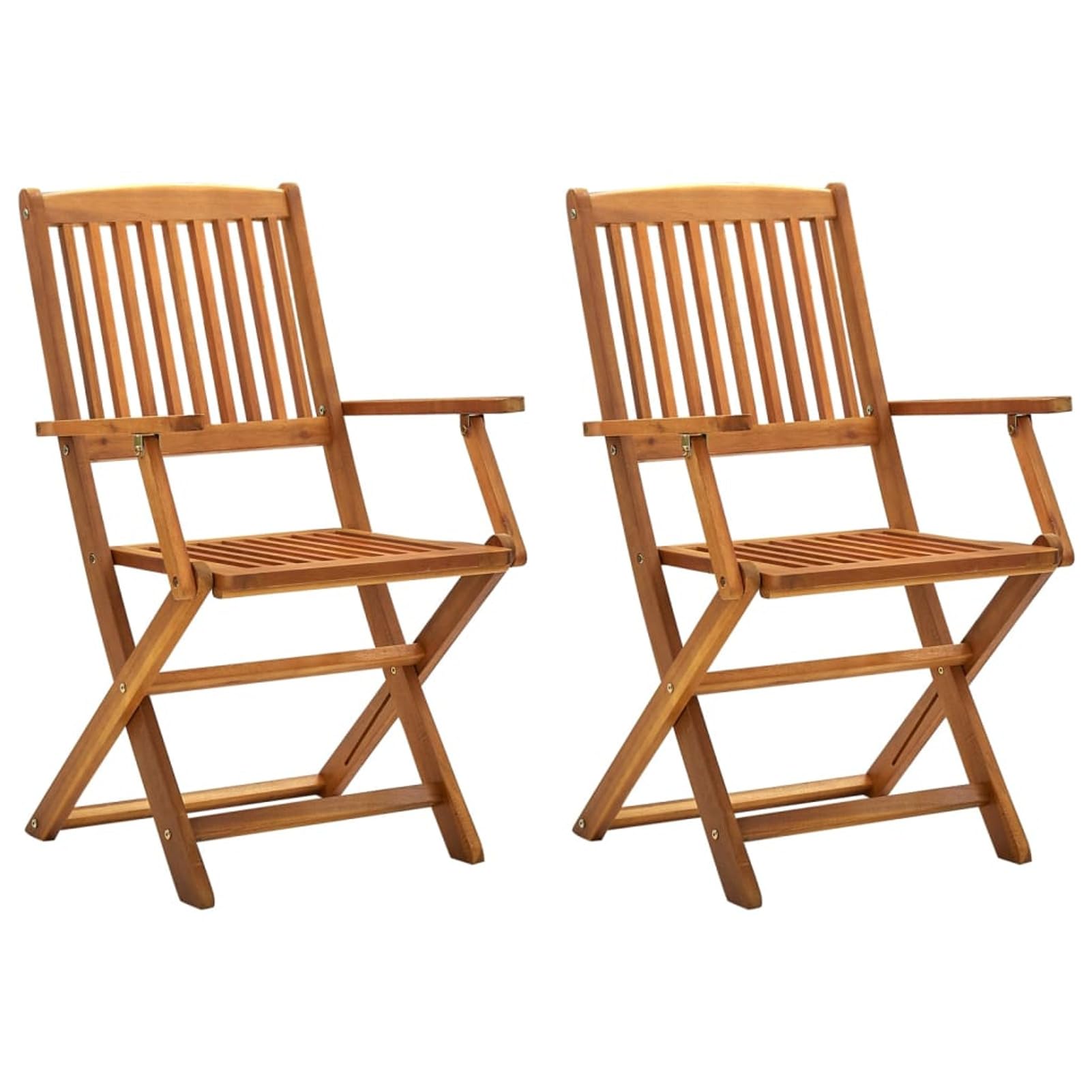 Chaise de balcon pour extérieur pliable en bois de camping Gecheer lot de 2