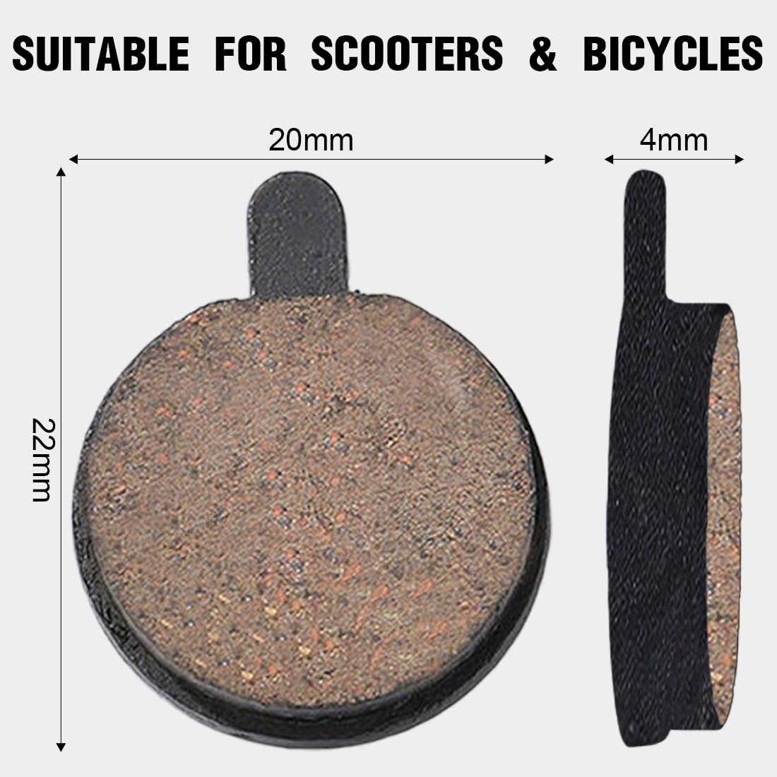 Pastiglie Freno Per Scooter KUGOO M4/M4 PRO - Set Di 4, Semi-Metalliche, Alta Performance - Foto 9