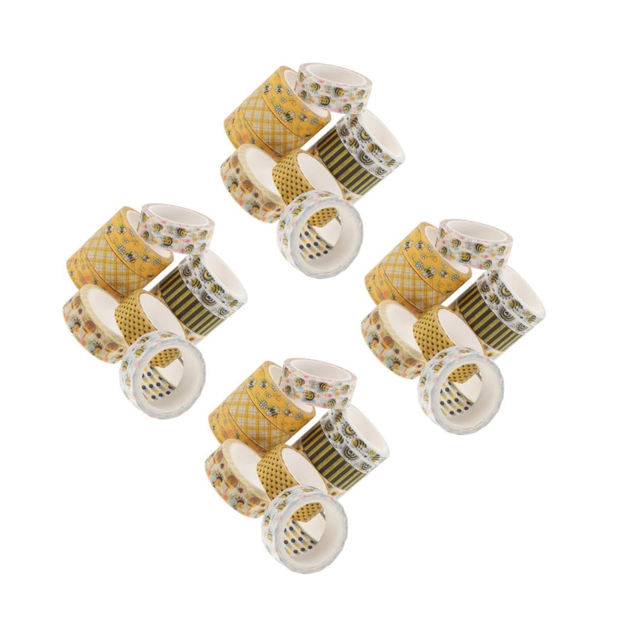 Lurrose 48rollen Washi Tape Im Bienenmotiv Dekorative Klebebänder Für Scrapbooking -projekte Und Handarbeiten Für Handbücher Und Journals