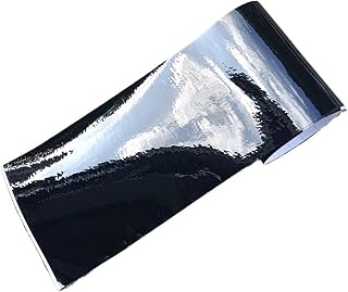 DCJJLWIG Rollo de Adhesivo for carrocería de Coche, de 10 cm de Ancho, Color Negro Mate Brillante, con liberación de Aire(Matte Black,10cmx50cm)