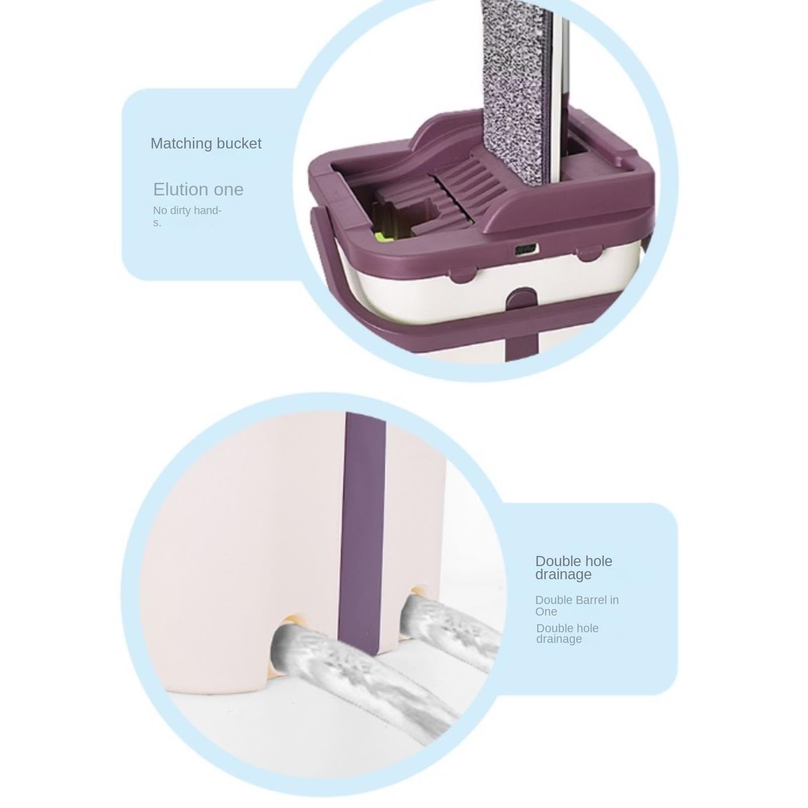 Mopas de Limpieza Suelos Cocina Cubo De Fregona Plana Acero Inoxidable para Secar Trapeador Que No Se Lava A Mano Rotatorio Automático Humidificador Fregonas De Limpiezas