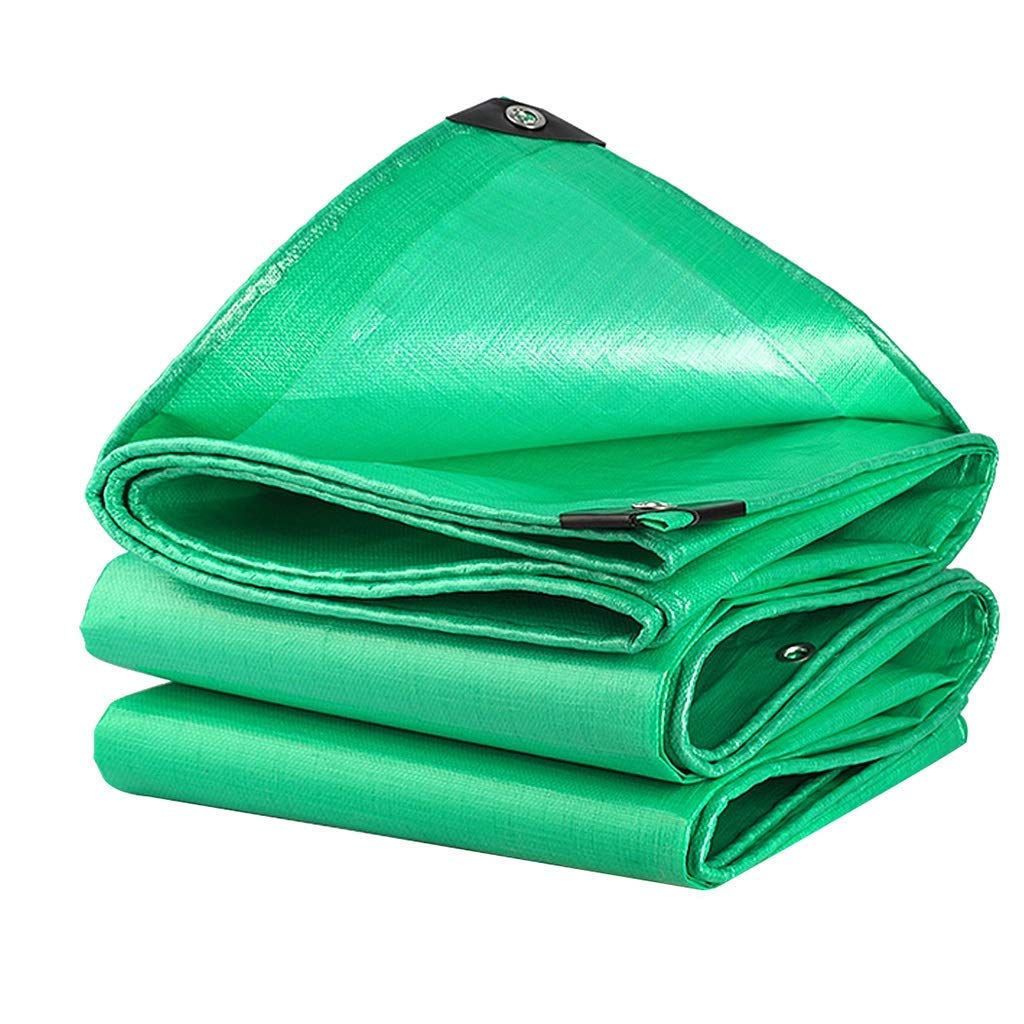 RajoNN Lona Impermeable Resistente, Cubierta de Lona de poliéster Multiusos, toldo de Lona Verde, Tienda de campaña, Coche, Piscina, Sombra, Tienda de campaña Impermeable para el Suelo, Cubierta para