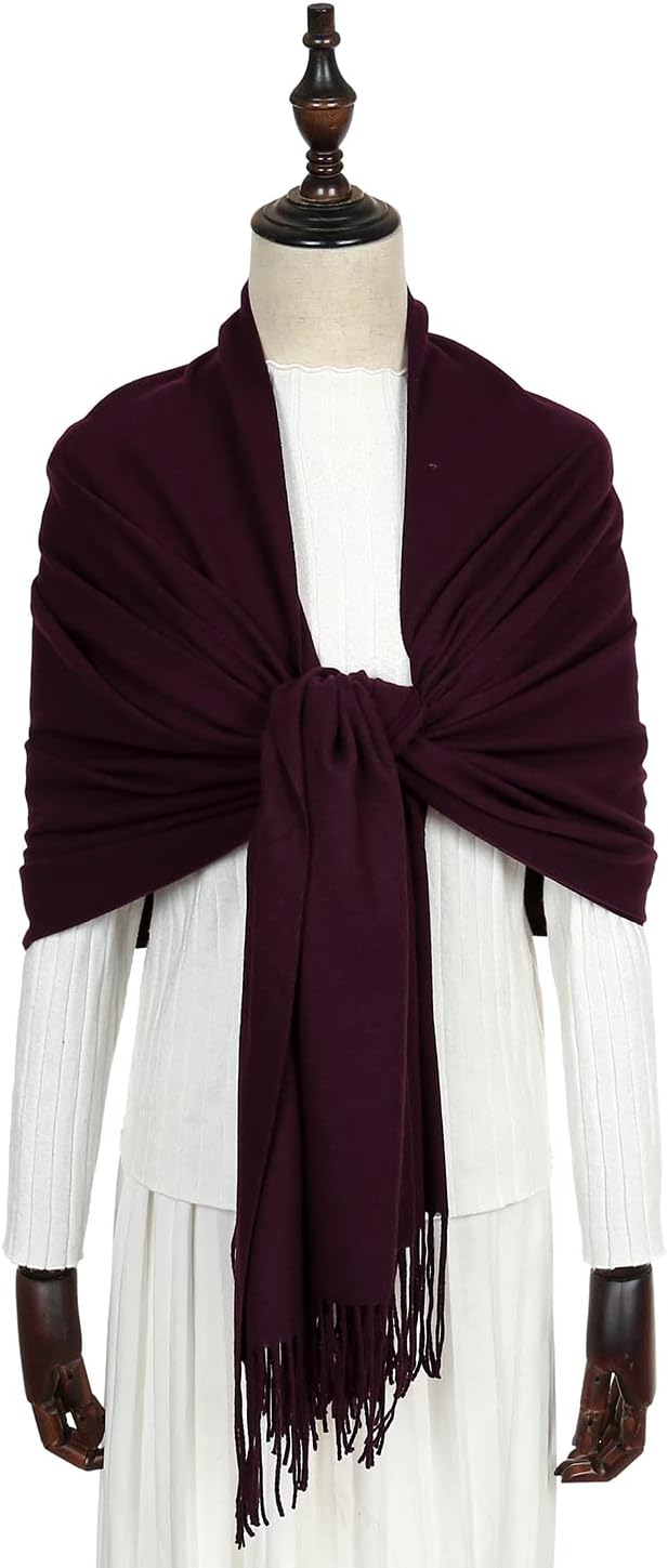 RIIQIICHY Women's Scarf Pashmina Shawls and Wraps for Evening Dress Bridesmaid Wedding Bridal Winter Warm Long Large Scarves - Image 3