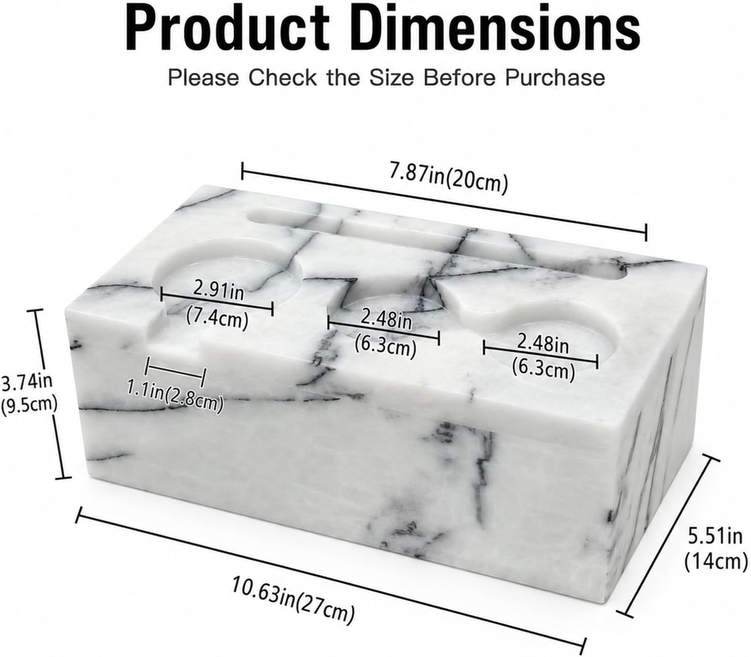 White Marble Espresso Station, Tamper Portafilter Rest image 3