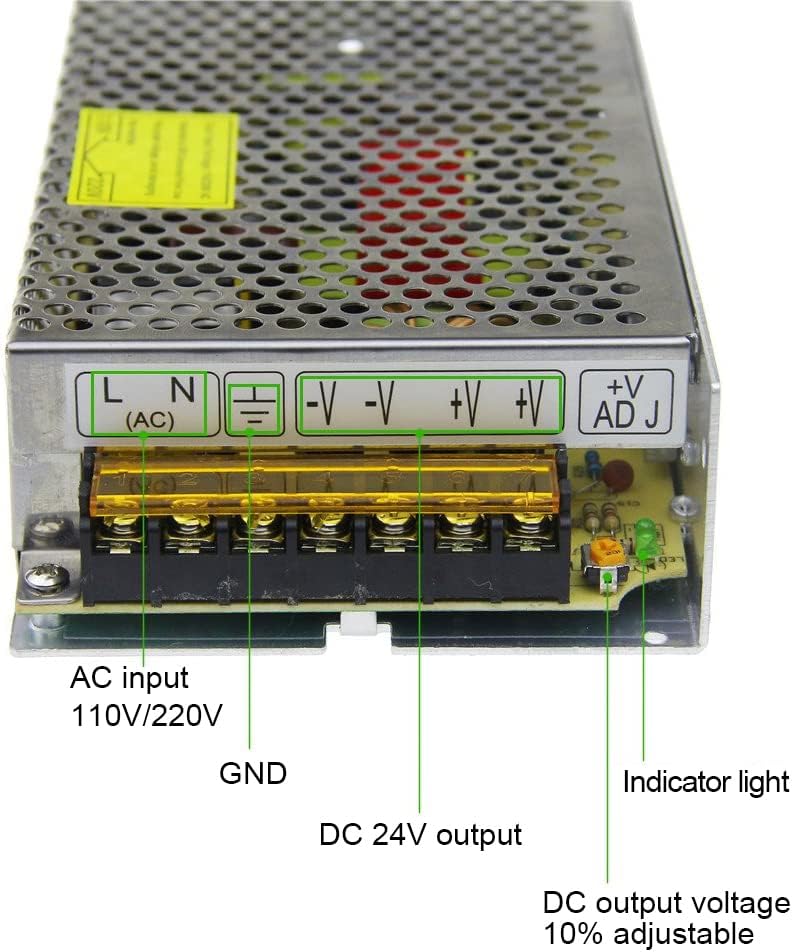 Miniatura 4 de ALITOVE 24V 5A 120W Fuente de alimentación Universal Regulado Conmutación Transformador Adaptador AC110V a DC 24V 5amp Convertidor Driver para Luz