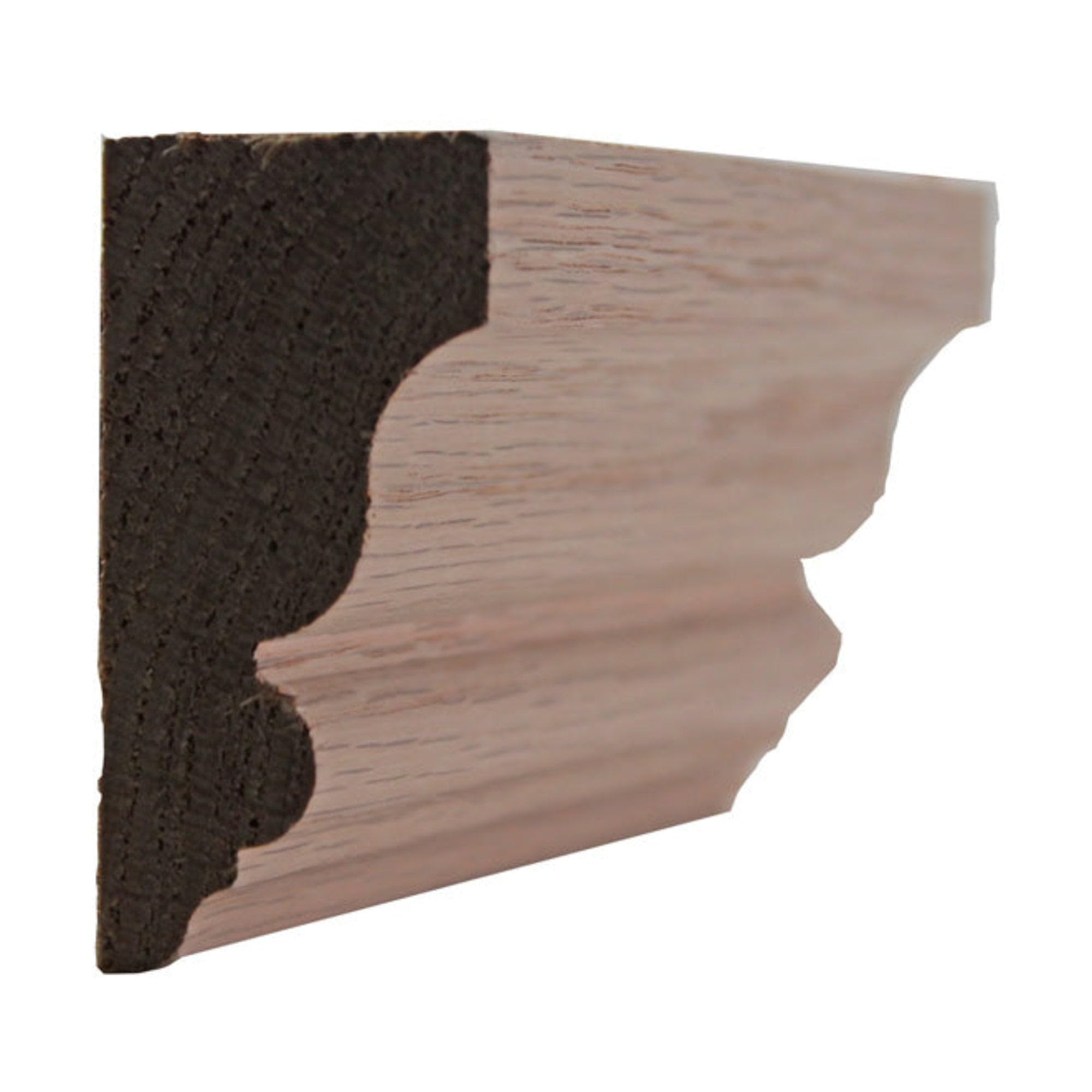 EWSC12 Solid Crown 2-1/4" High x 1-1/8" Deep Moulding. Unfinished, Red Oak, 94"