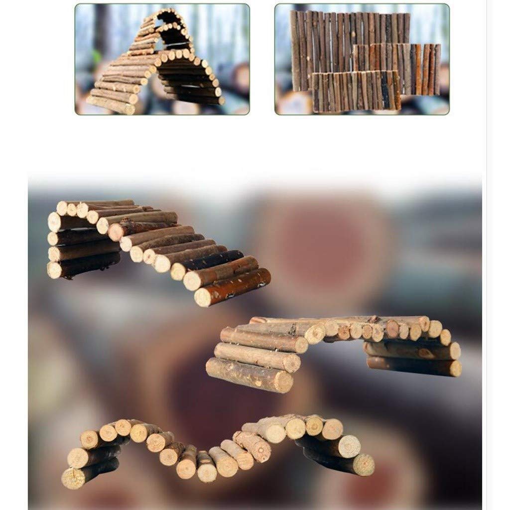 Escondite de Madera, Caja de Cueva para Reptiles y Acuario de Anfibios, decoración de Esquina de hábitat, escondites de Tortugas, Serpientes y lagartos, Accesorios, Adornos (51 * 30cm)