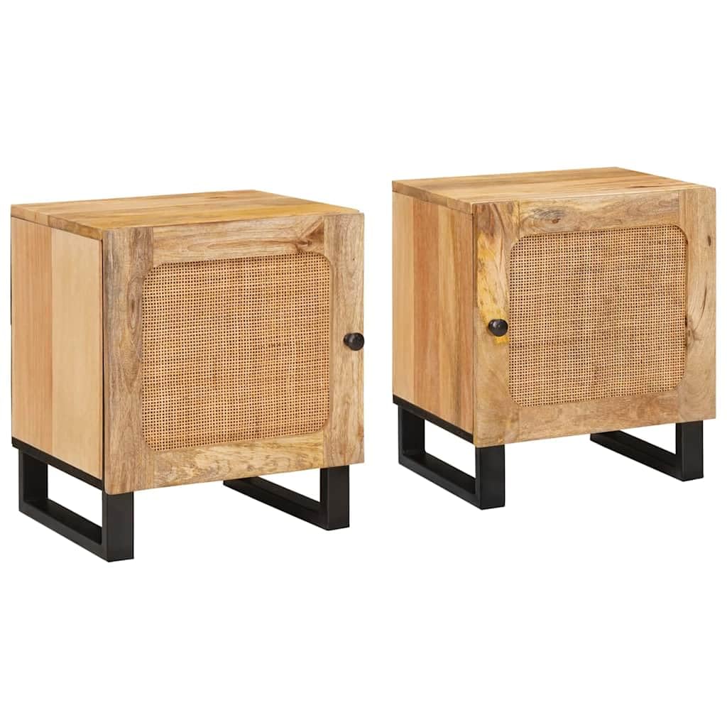 Table de nuit en bois de manguier massif | Cabinet artisanal