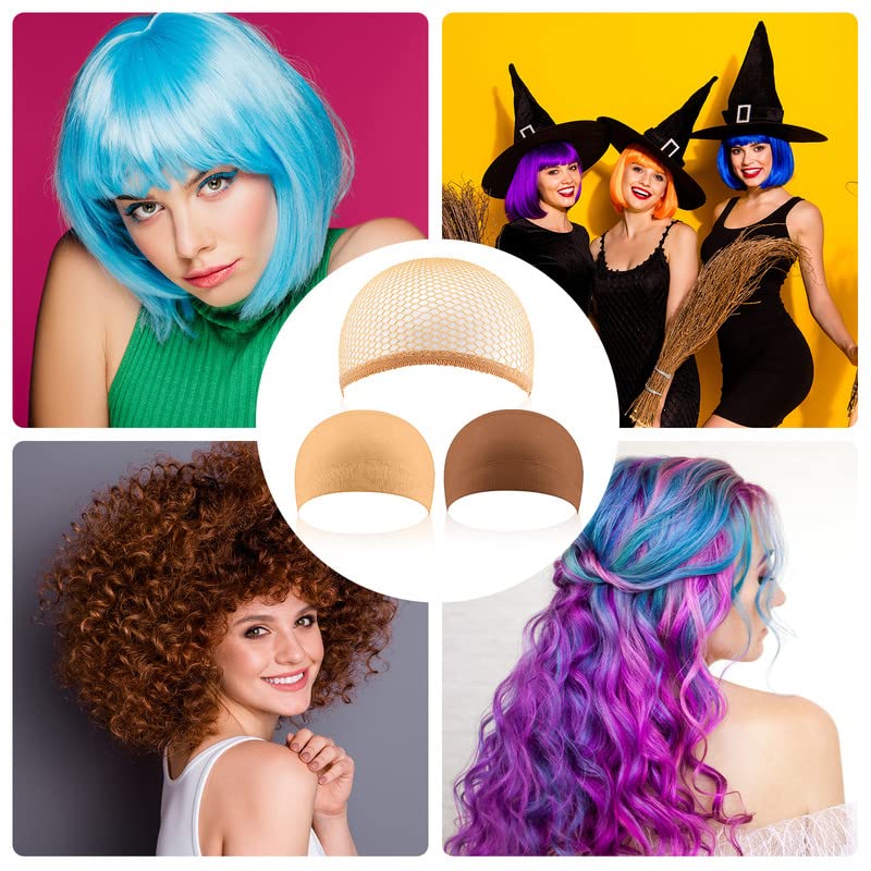 eboot 3 Pack Wig Caps (Neutral Beige, Light Brown and Beige Mesh)