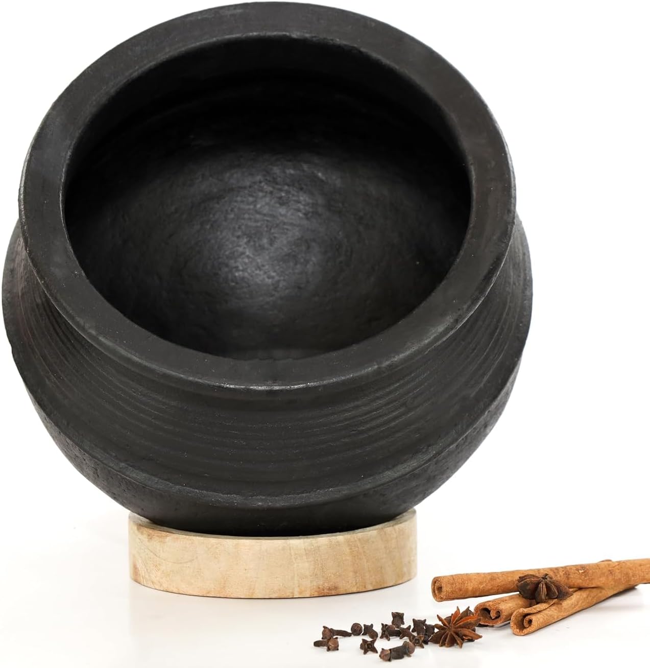 HandMade Unglazed Clay Handi/Earthenware Pot/Clay Pot For Cooking & Serving 1/2 Liters Deep Burned Clay Pot/Earthen/Mud/Mitti Handi Set of 2 Clay Handi