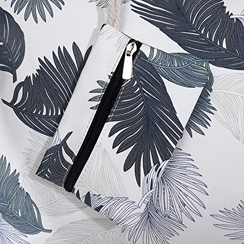 MASADA Large beach bag water resistant with zip Feathers, XXL - Image 3