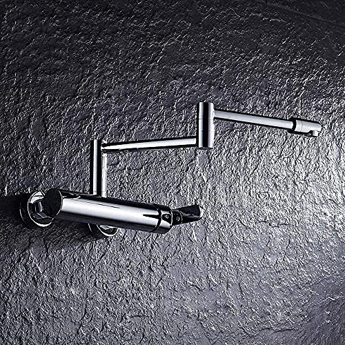 Mitigeur de cuisine mural noir orientable à deux jets eau chaude froide - 2