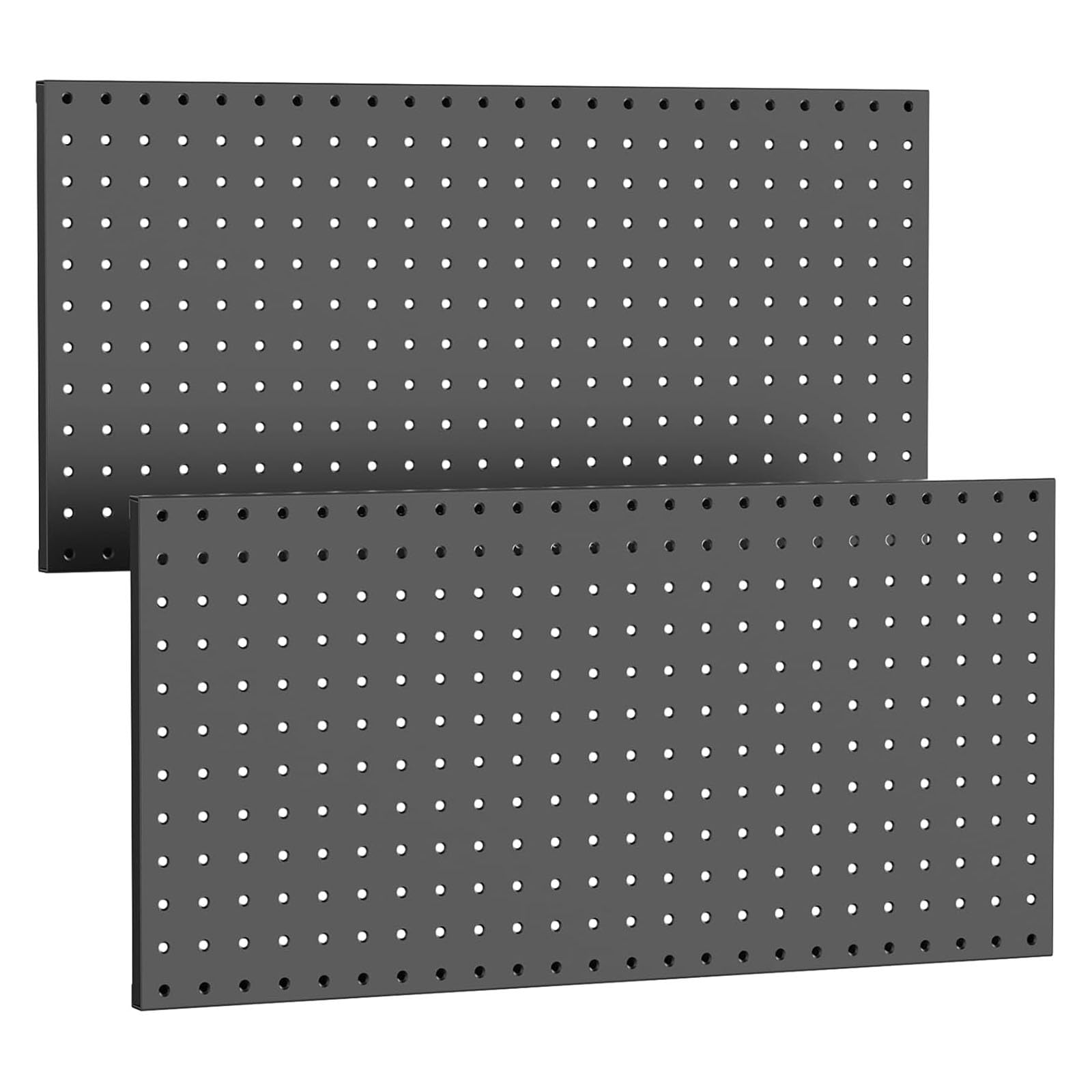 Paquete De 2 Paneles Pared Tablero Perforado Metal Resistente Para Garaje Estante Almacenamiento Herramientas Y Taller Organización Sala Manualidades Panel Pared Garaje