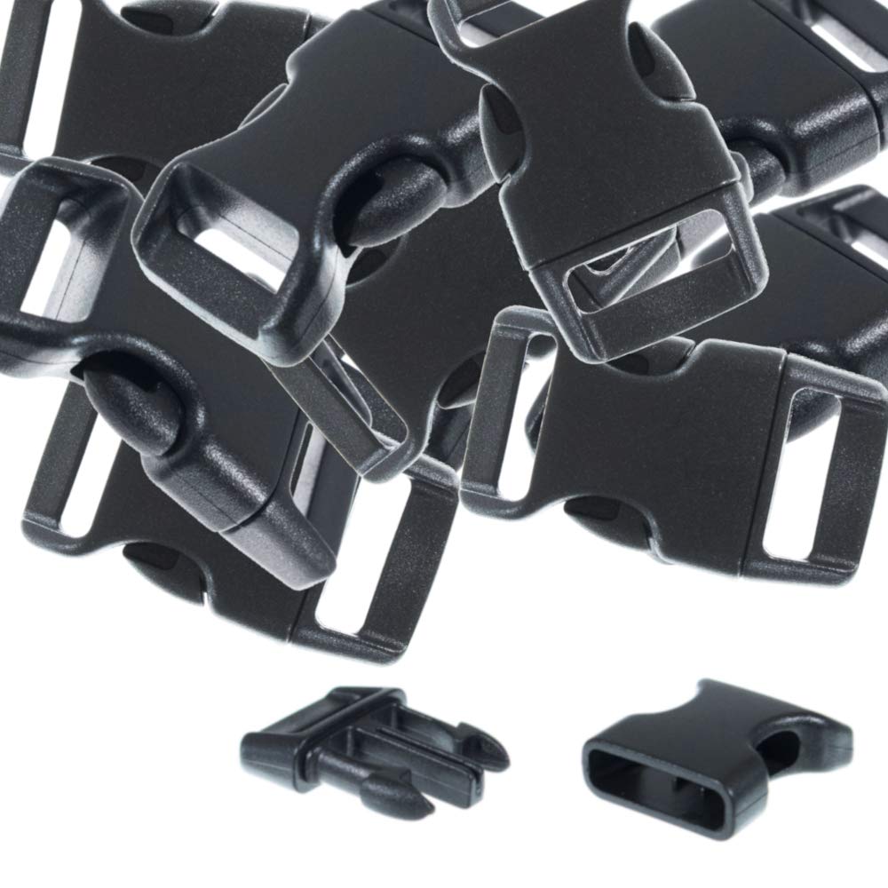 Lot De 120 Boucles à Dégagement Latéral En Plastique Noir Pour