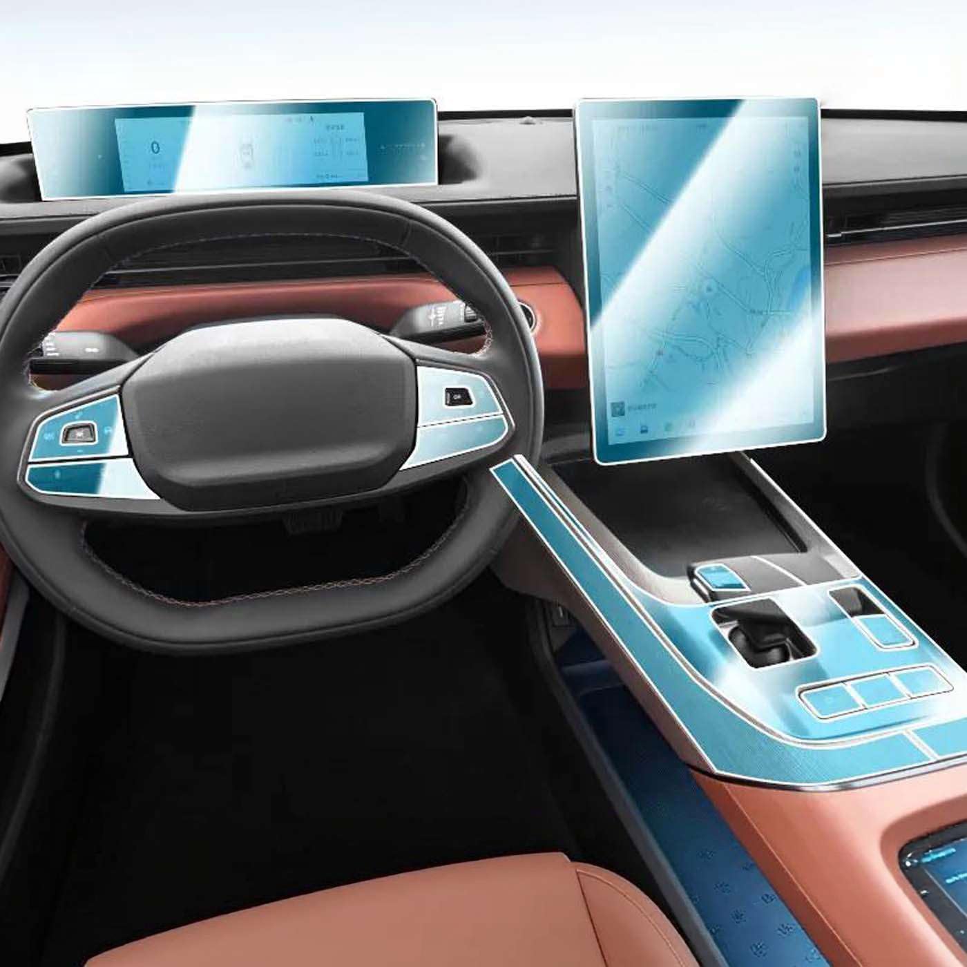 Car Interior Center Console Screen TPU Protective Film, for CHANGAN QIYUAN A05 2025 Anti-Scratch Film Sticker Accessories