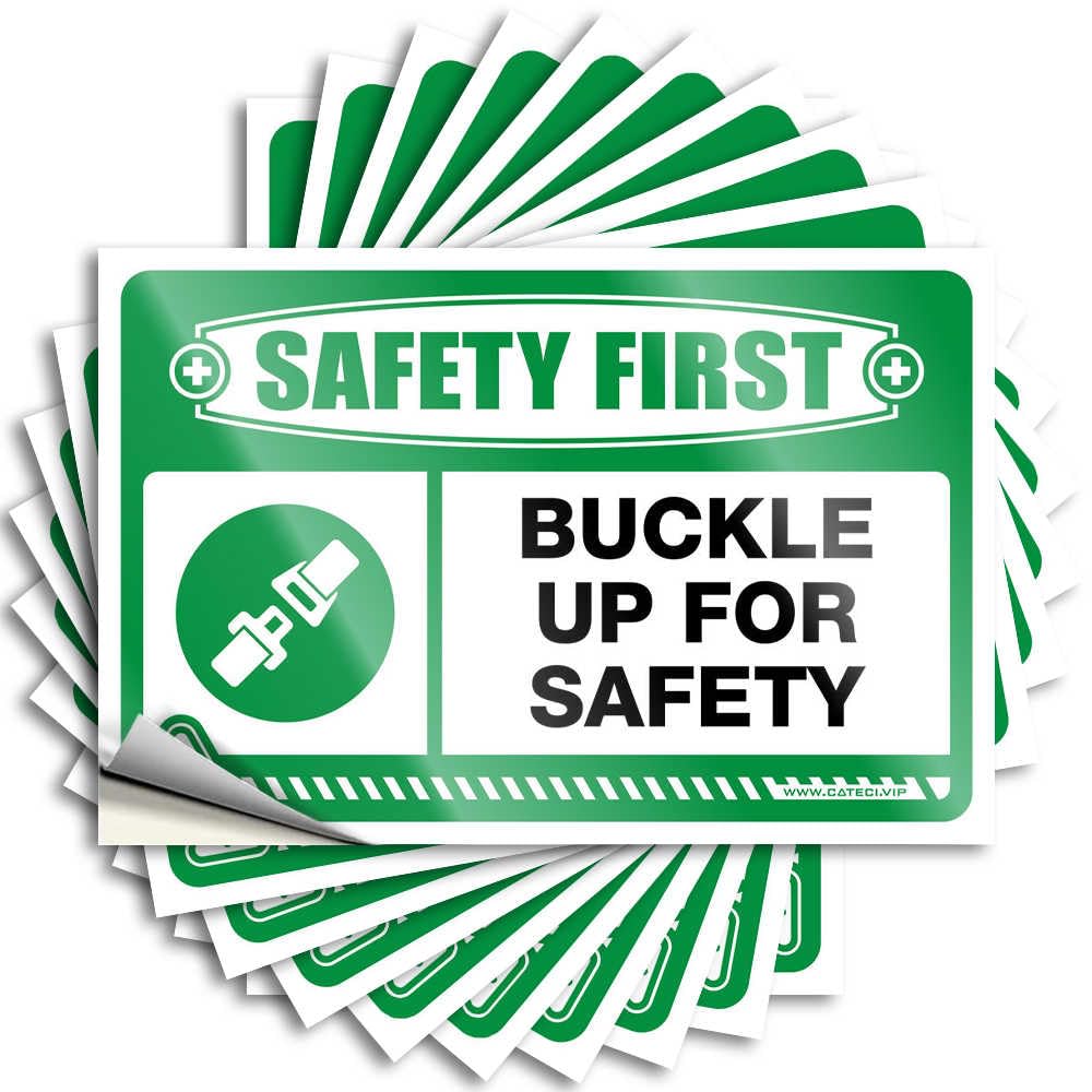 Lettering Sticker Funky Guys Case Safety First Buckle Up for Safety - No Residue Decals for Best(6X9CM)