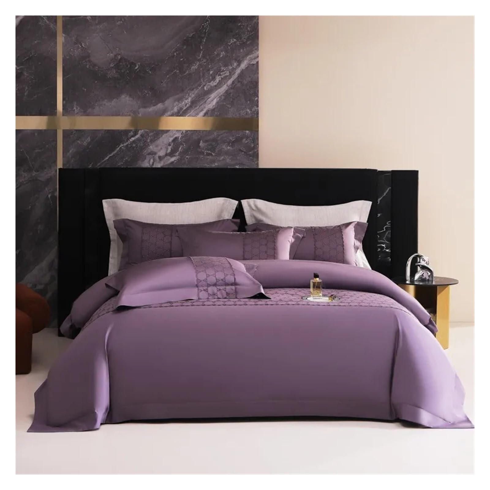 Sbcgfy E Queen King 4Pcs 1000Tc Cotton Blue/Gray Patchwork Duvet Cover Set Bedding Set Bedspread Coverlet 2 Pillow Shams Comfortabl Bedding, Bedspreads,-Flat Bed Sheet-Queen 4Pcs