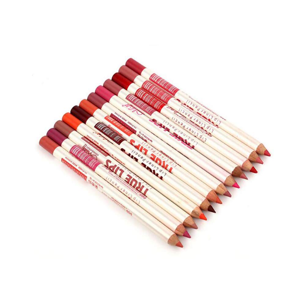 1Pack Matte Lip Liner Pencil Set 12 Assorted Colors Natural Lip Makeup High Pigmented Pencils Waterproof And Long Lasting Velvet Lip Liners For Sexy Lips Makeup, lip liner set waterproof
