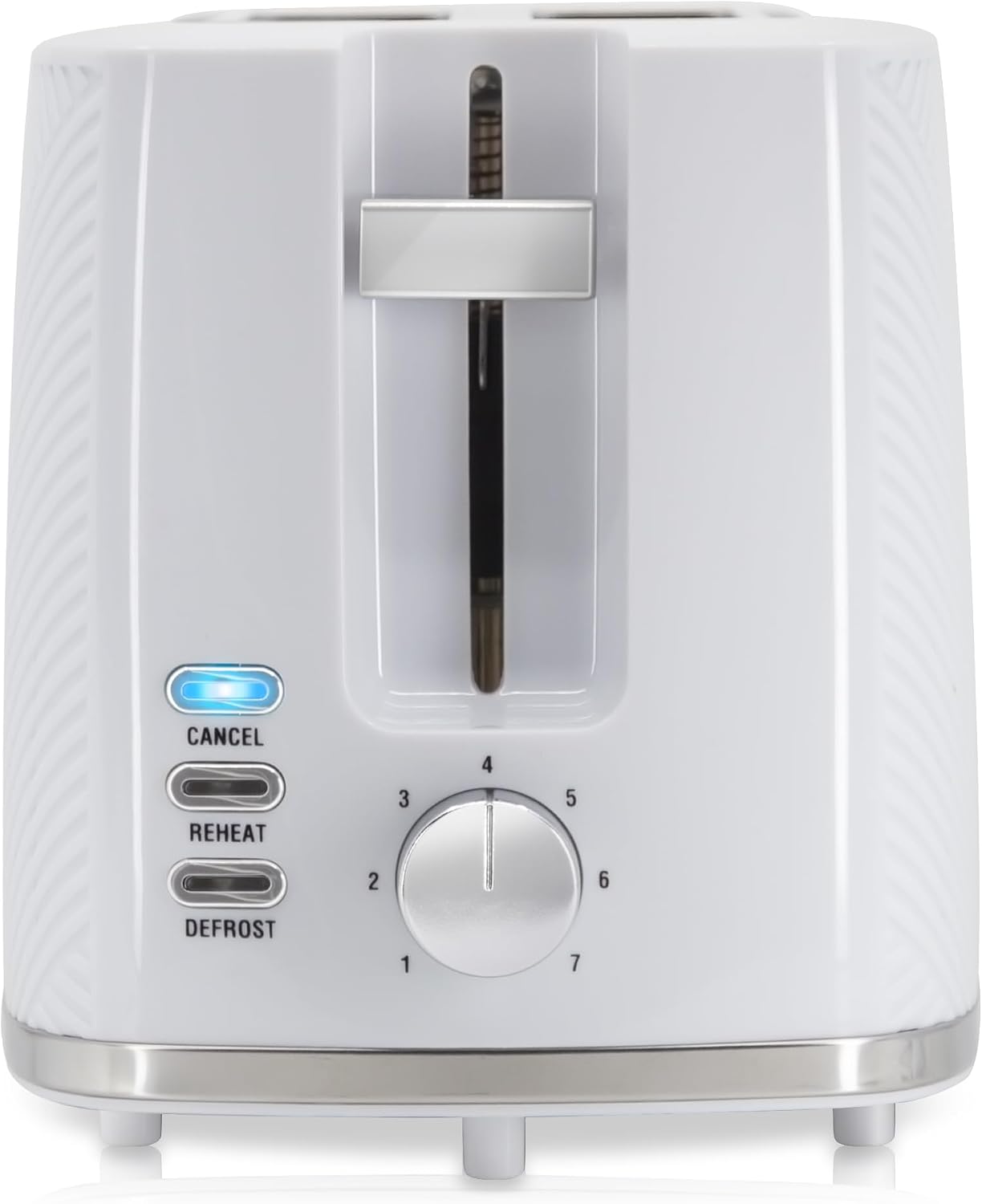Briebe Elegance Toaster, Wide Slot, 2-Slice Toaster, 7 Grate Levels, Warming Function, Stopping, Crumb Tray, 870 W, Modern Design, White image 3