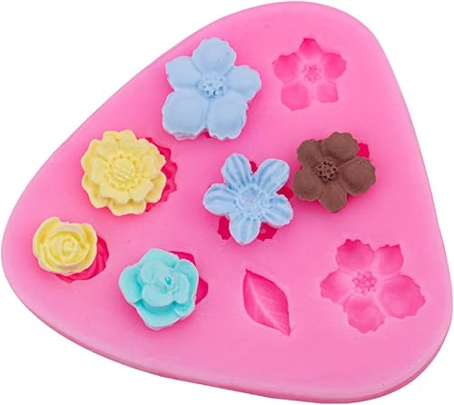 Silicone Moulds 3 Pieces Flower Fondant Mold Cake Chocolate Mold Soap Cookie Mold