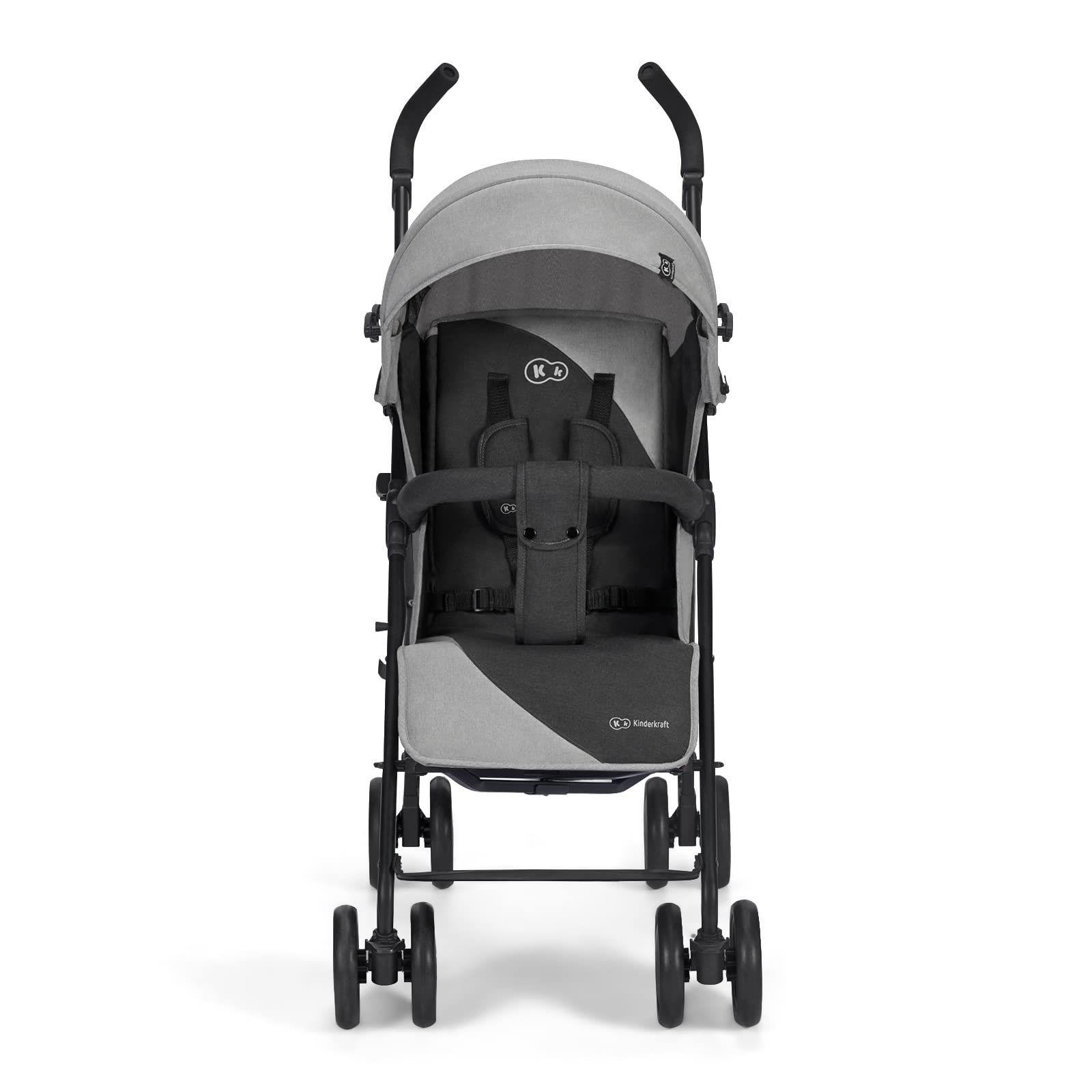 kk Kinderkraft Passeggino Leggero SIESTA, Pieghevole Veloce Compatto, Schienale reclinabile, Barra di sicurezza, Posizione Nanna, Accessori, fino a 22 kg, Grigio