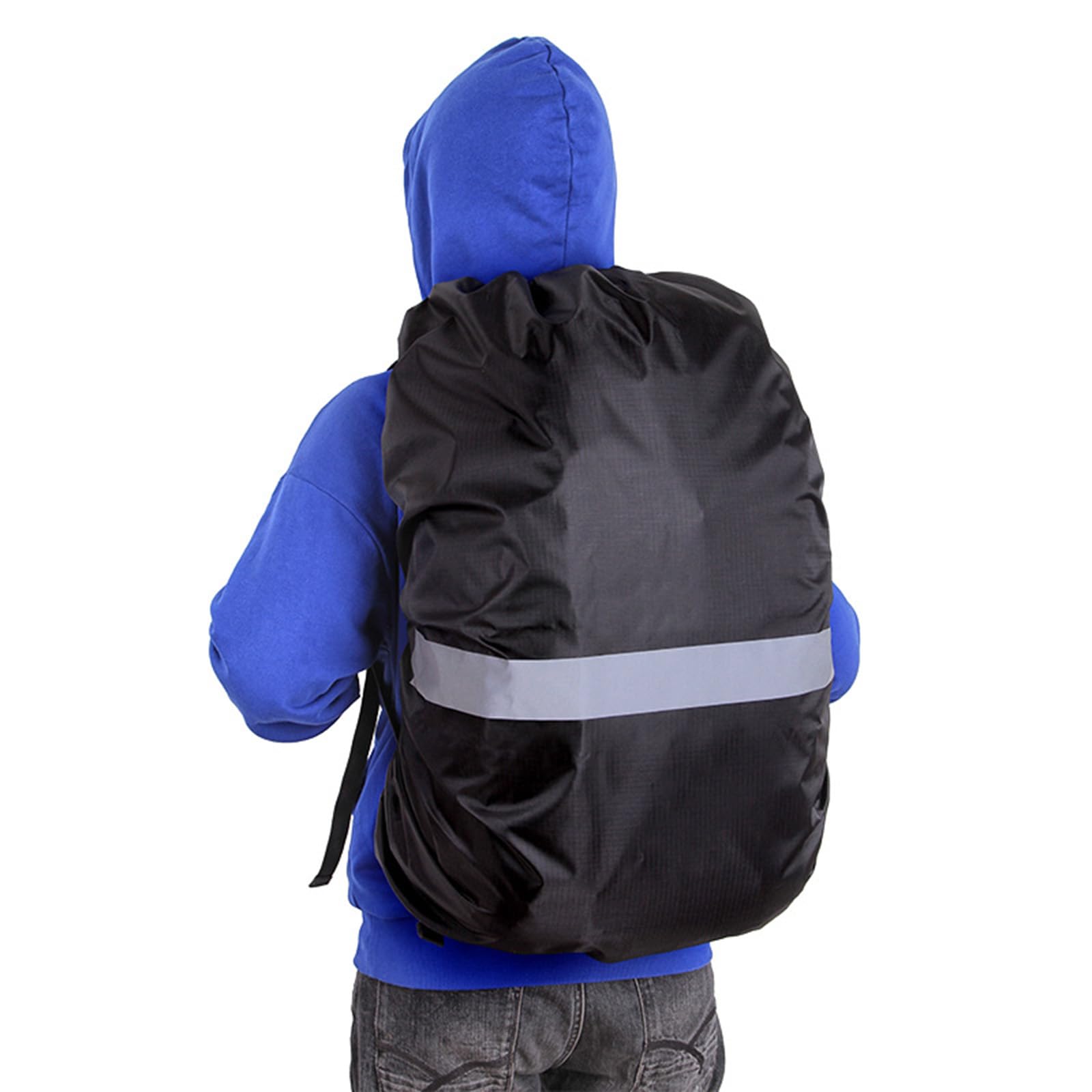 Mochila con tiras reflectantes para senderismo al aire libre, protector de bolsa de escalada