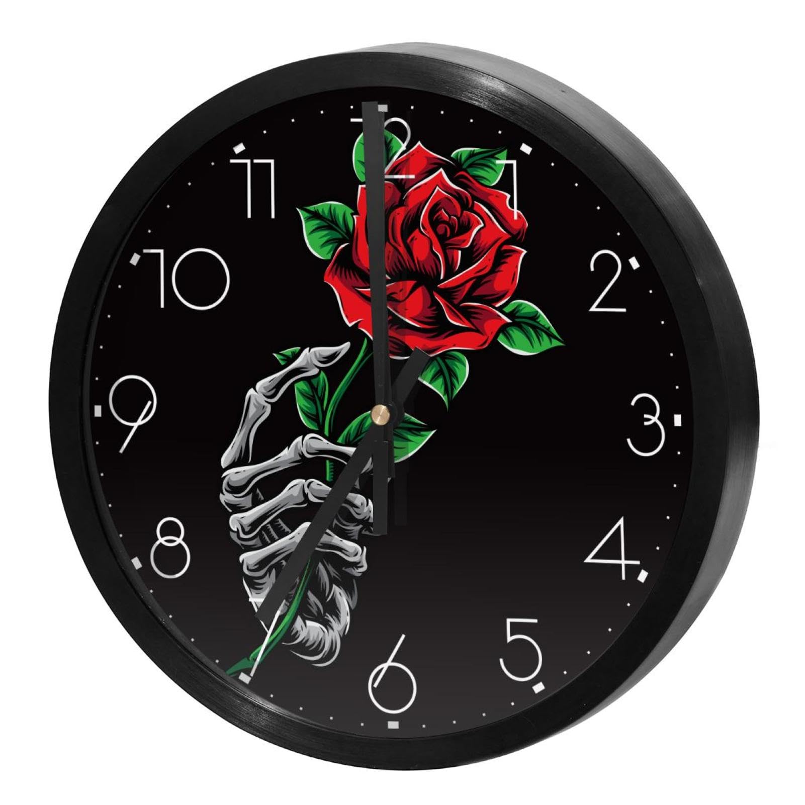 Horloge murale silencieuse à quartz sans tic-tac pour salon cuisine et école