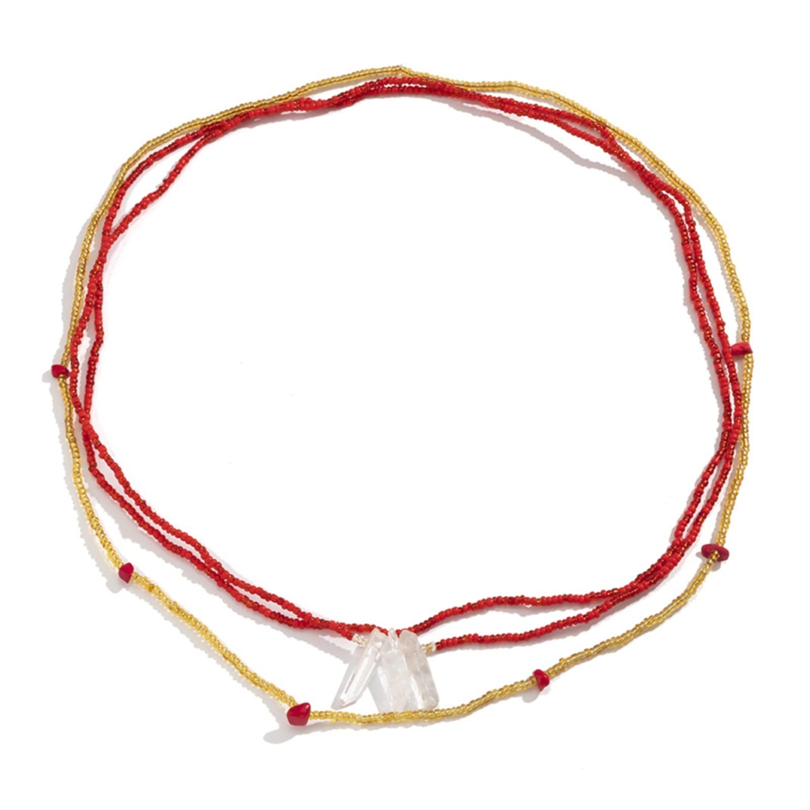KLXSIVU Belly Chain Bead Multilayer Waist Belt Jewelry Accessories For Hawaii Beach Party