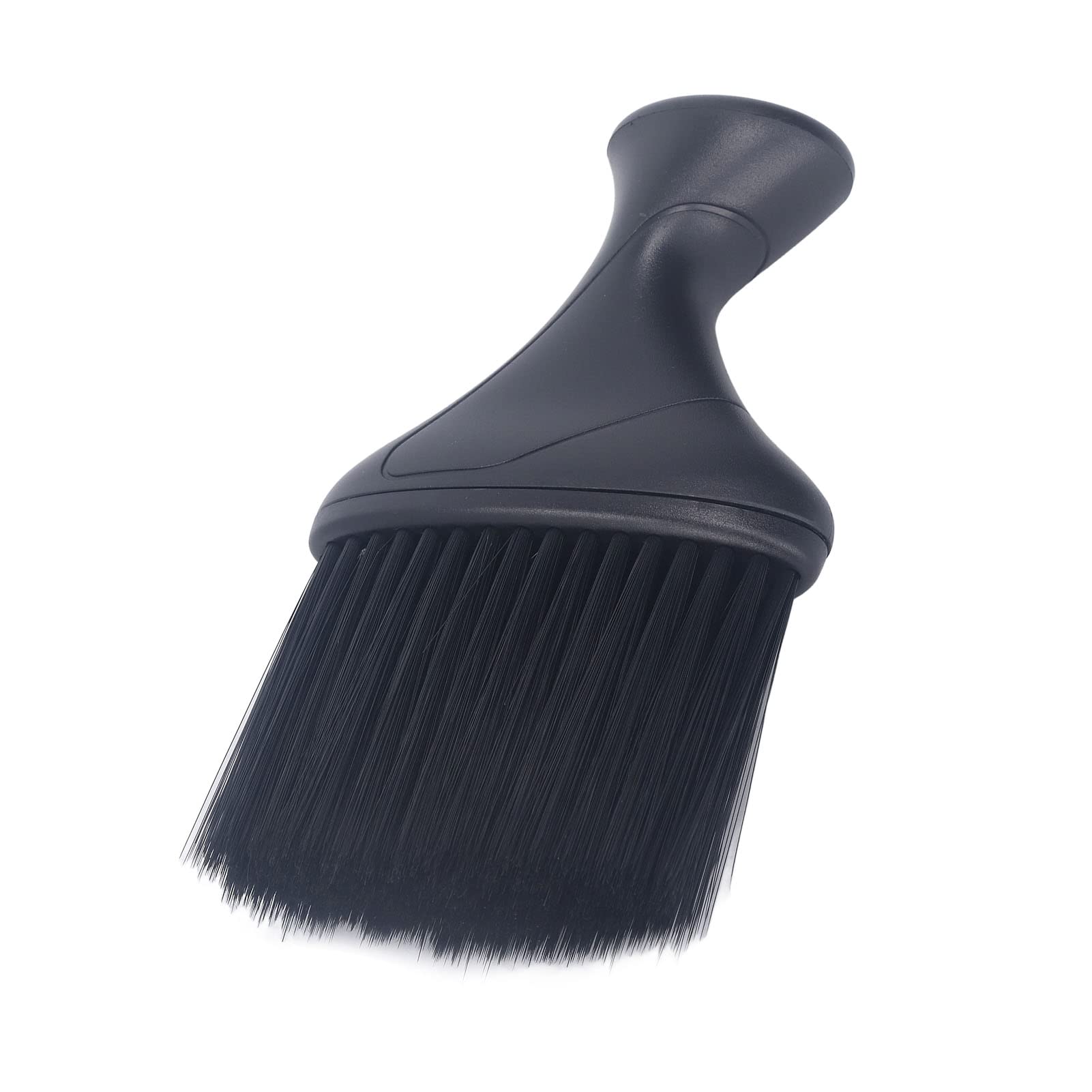 Cepillo de Limpieza de Plumero de Cuello, Cepillo de Peluquero, Cepillo de Pelo de Cuello Negro Cepillo de Plumero de Peluquero de Nailon Suave, para Corte de Cabello Peluquero y