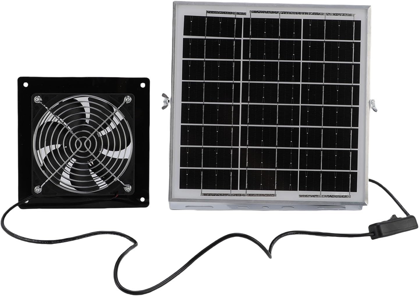 Fabater Solar Exhaust Fan, 8W Solar Panel High Speed 2688 RPM Weather Proof IP67 Powered Fan, Ventilation with Mounting Bracket for Shed, Chicken Coop, Greenhouse, Dog House