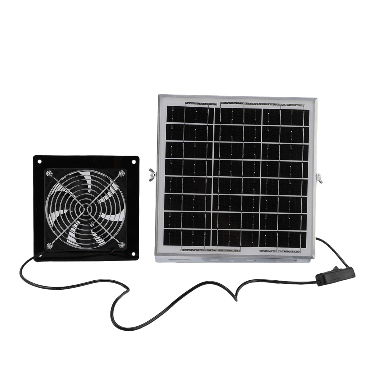 AUNMAS 8W Solar Powered Exhaust Fan, IP67 High Speed Ventilation Fan with 8W Solar Panel, for Chicken Coop Greenhouse Shed Pet House Window Ventilation
