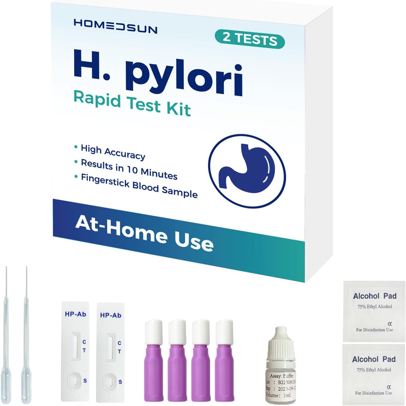 H. Pylori Antibody Test Kit Rapid at-Home Blood Test for Helicobacter ...