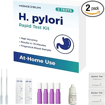 H. Pylori Antibody Test Kit Rapid at-Home Blood Test for Helicobacter Pylori Detection Easy to Use Non-Invasive Quick Results