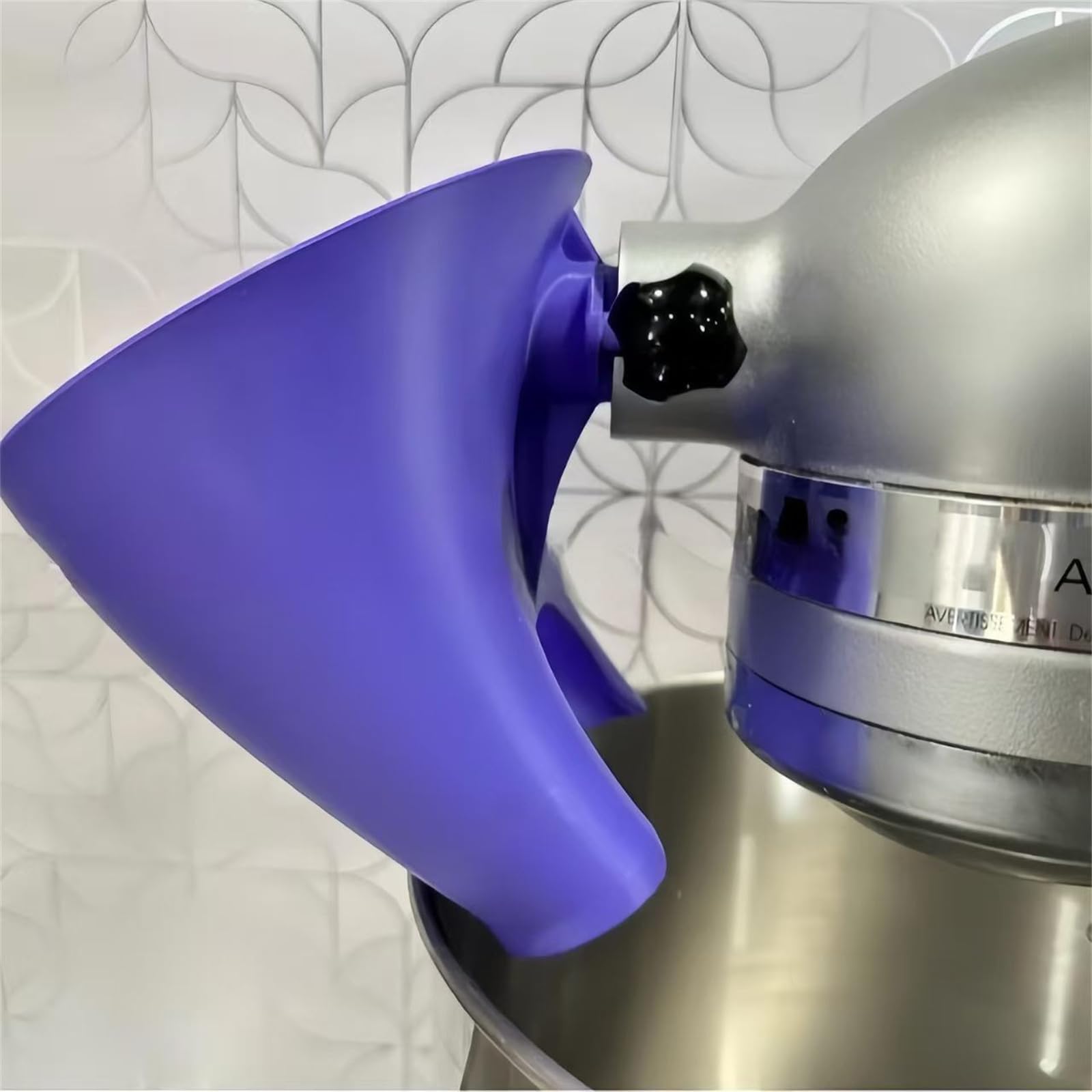 Lejek do mąki dla Kitchenaid Kitchen Aid Flour Funnel do miksera, blendera stojącego, zestaw KSM150, silikonowy dodatek do maszyny kuchennej, silikonowy lejek do mąki, akcesorium kuchenne (E)