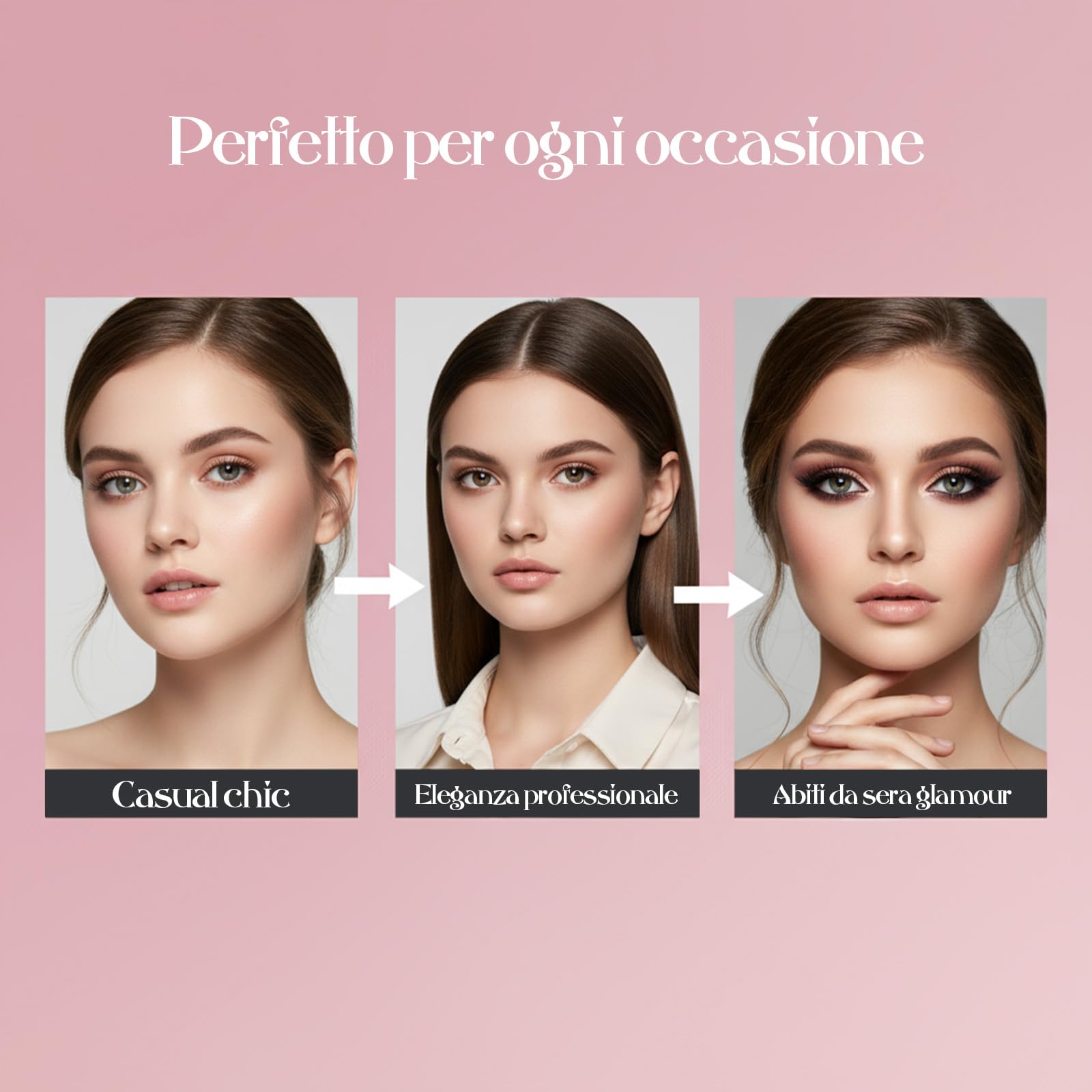 VEGCOO 640 Pezzi Ciglia Finte Extension Ciglia, 30D-40D-50D-60D Curl Ciglia Finte Ciuffetti, 8-16mm Kit di Extension per Ciglia, DIY Eyelash Extension per Ragazze e Donne Principianti