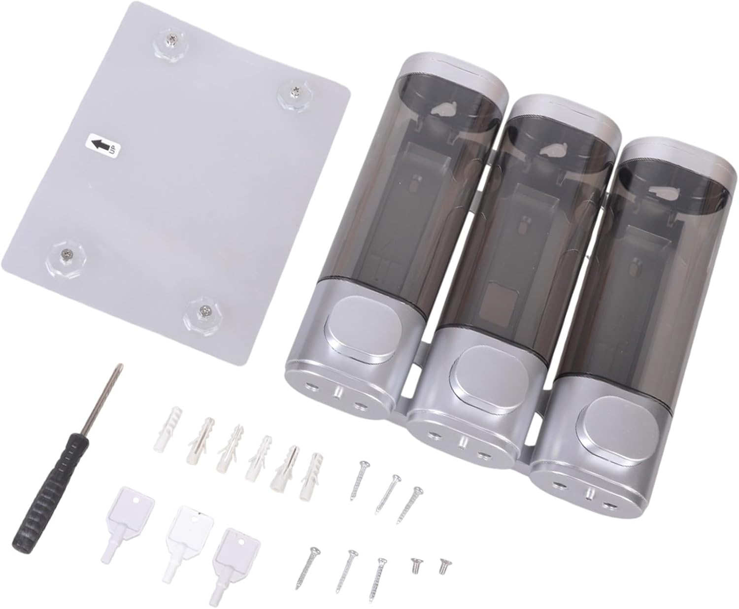 Wall Mounted Shampoo and Conditioner Dispenser Easy Installation Shower Soap Holder 500ml Capacity for Bathroom Bathroom Soap Dispenser