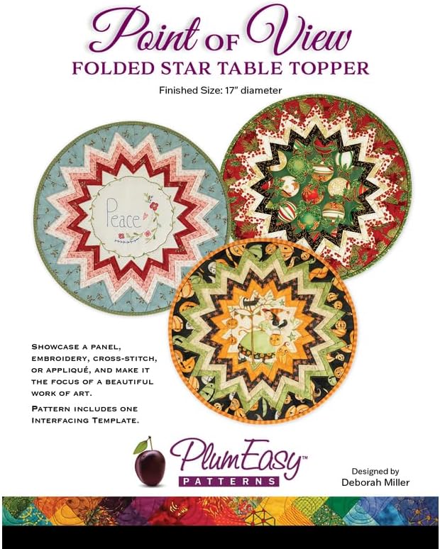 PlumEasy Patterns Point of View Folded Star Table Topper Pattern