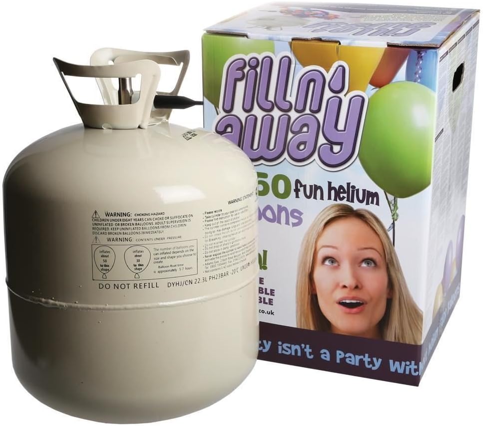 Balloon Helium Gas Disposable Cylinder Canister Birthday Party 30 / 150 Balloons (80 x 9" Balloons)