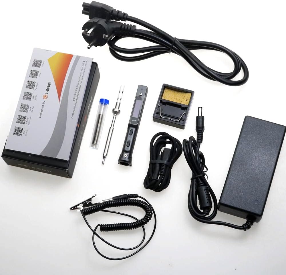 TOOLAE - 65W Mini Digital Electric Soldering Iron LCD Programable Display Adjustable Temperature with DС 19V 3.42A Роⱳеr Supply (K Tip AU)