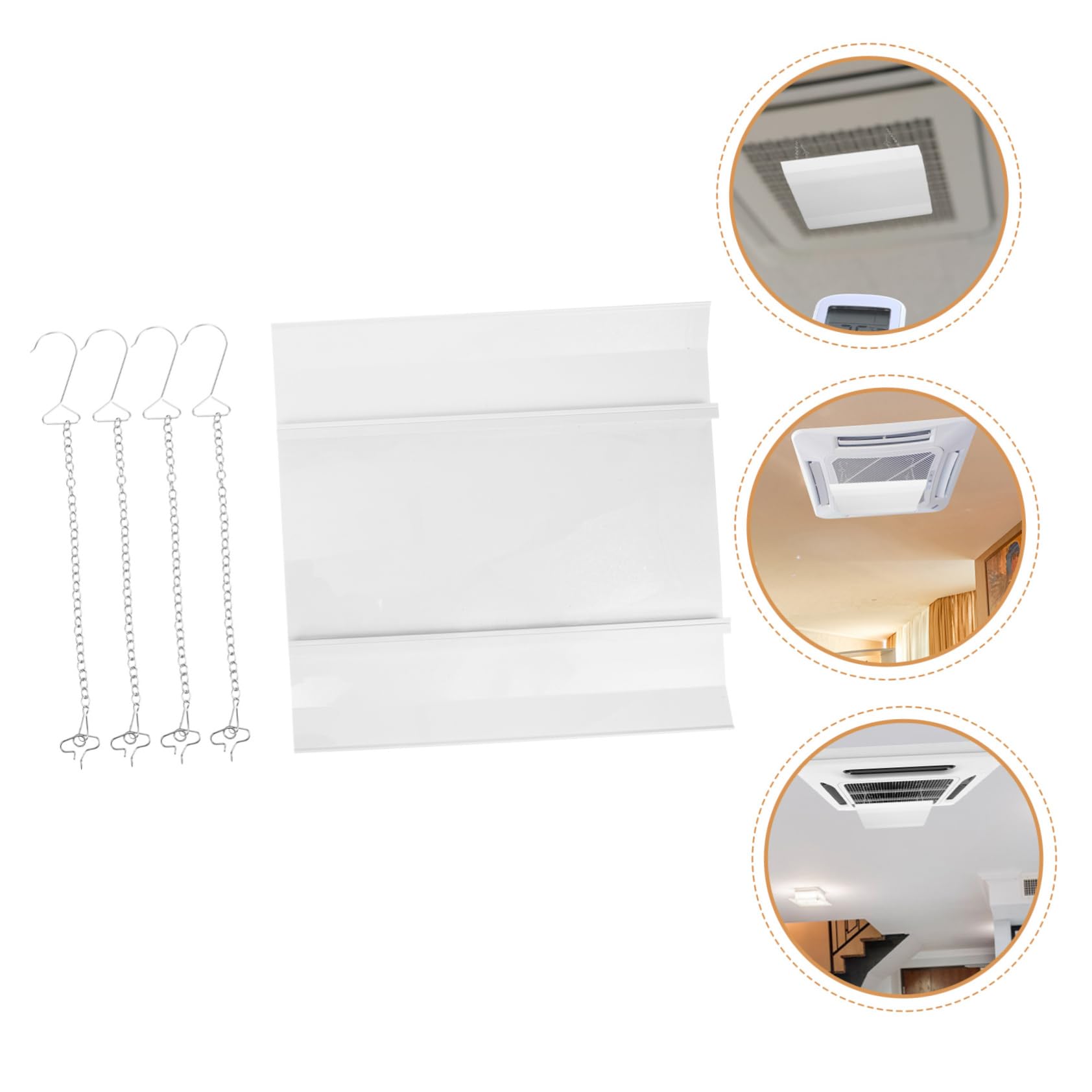 HOMSFOU 2sets Deflettore Aria Per Condizionatori Centrali Guida Direzionale Per Aria Fredda e Calda Facile Installazione Ottimizza Comfort Domestico
