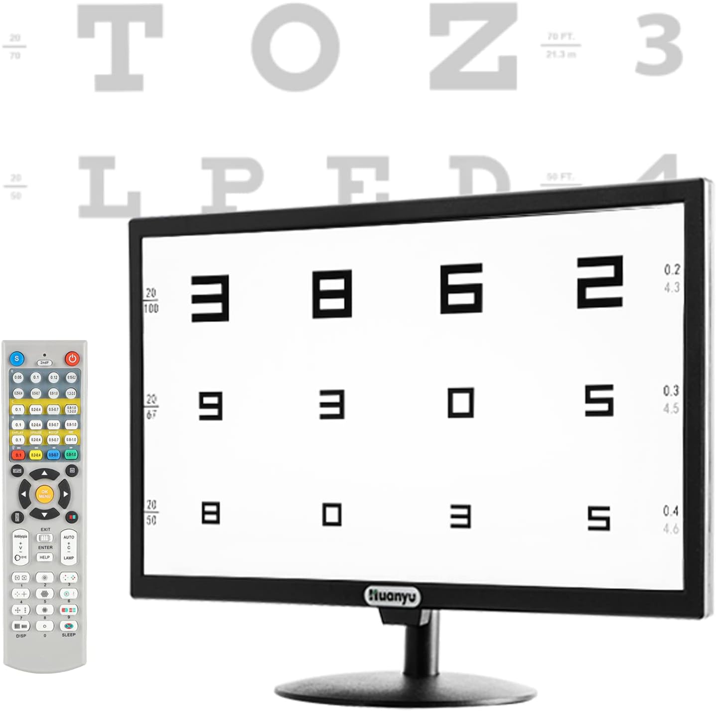 Shandongmt 19-inch LCD Optical Digital Visual Acuity Chart Eye Charts Optometry Tester Projector