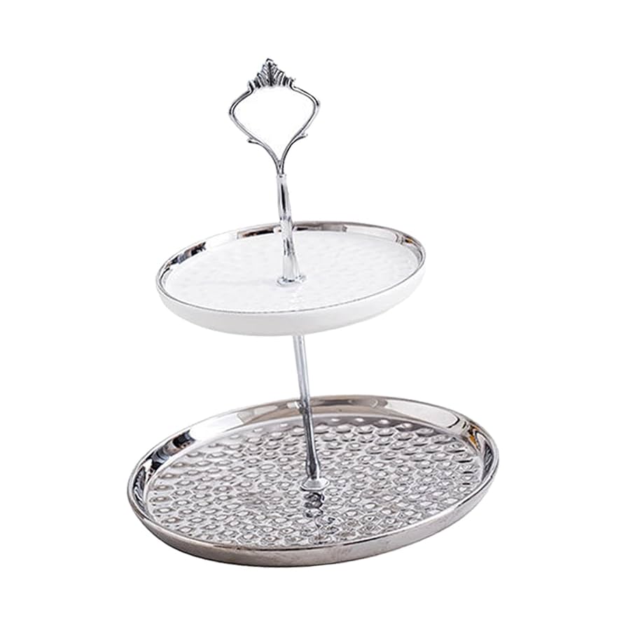 ケーキスタンド　シルバー製 ケーキトレー ケーキスタンド ケーキコンポート シルバーエッジ