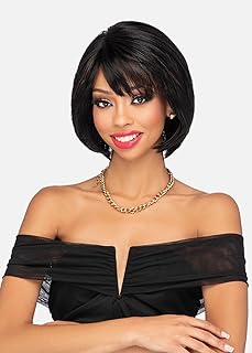 Vivica A. Fox HMB-CELIA, Handmade & Hand-tied Wig, Supreme Human Hair Blend, Color 1, Jet Black