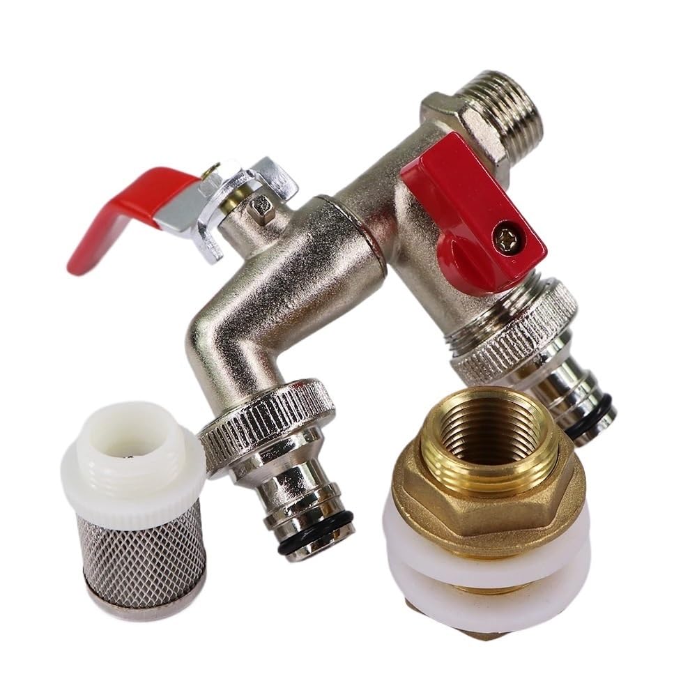 Accessoires d'adaptateur d'irrigation de jardin avec vanne laiton 3/4 pouce